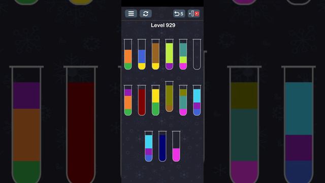 water sort puzzle 929 уровень смотреть онлайн