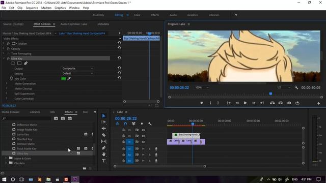 How to Green Screen (Chrome Ultra key) Premiere Pro Cc 2018 In Urdu смотреть онлайн
