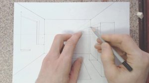 Рисование интерьера комнаты во фронтальной перспективе