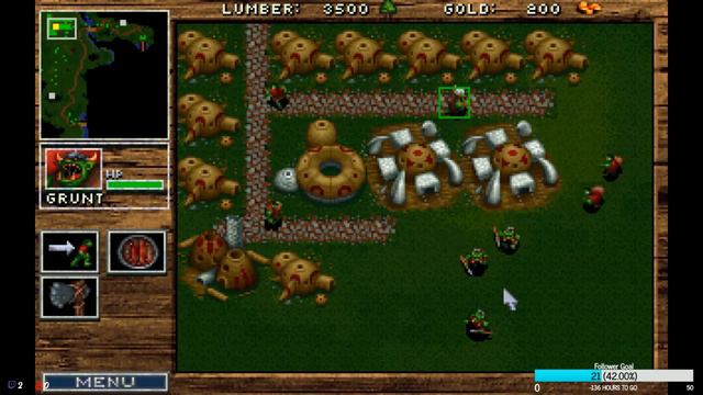 Warcraft: Orcs & Humans (1994) - Orc Campaign - Mission #3 - Grand Hamlet - 1080p смотреть онлайн