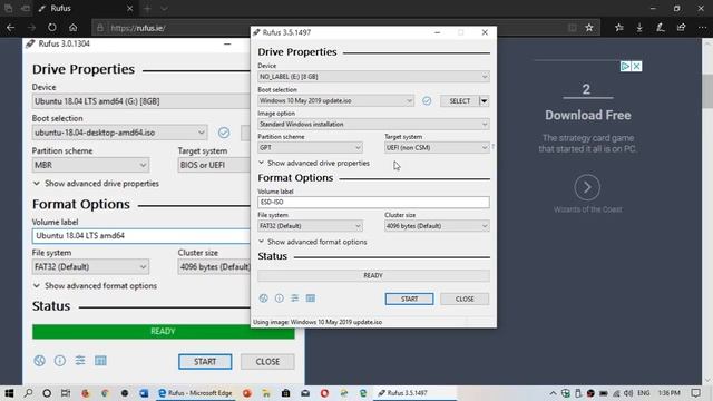 Create Bootable USB Thumb drive of Windows 10 with Rufus tool смотреть онлайн