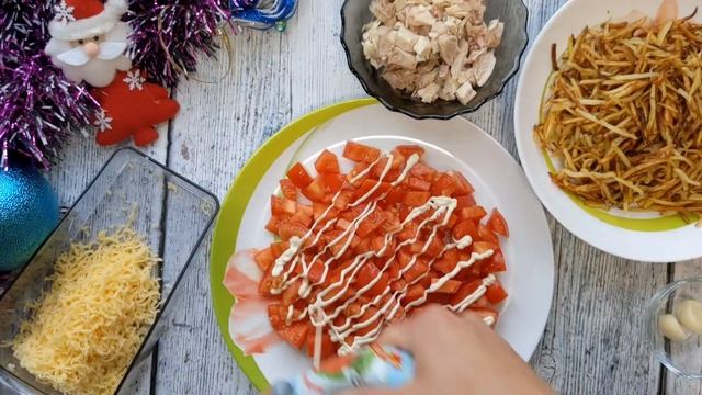 НА ПРАЗДНИК и не только.Салат "Блондиночка" с курицей и жареным картофелем! смотреть онлайн