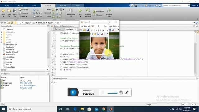 Face detection and cropping the detected face using Matlab смотреть онлайн
