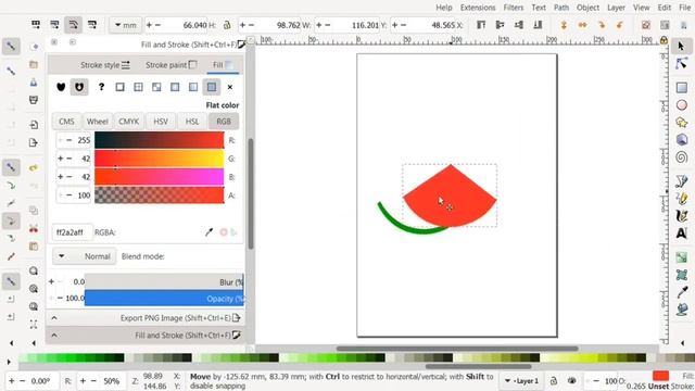 Inkscape Tutorial || How to draw fox and watermelon 2023 смотреть онлайн