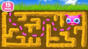 Песочница для малышей — Совенок Хоп Хоп играет в лабиринт и другое — Развивающее видео для детей