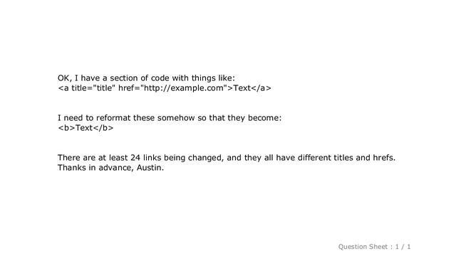 HTML : Replacing a tag with b tag using PHP смотреть онлайн