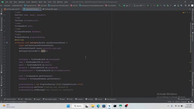 Firebase Authentication with Email and Password in Android Studio | Firebase Email Authentication смотреть онлайн