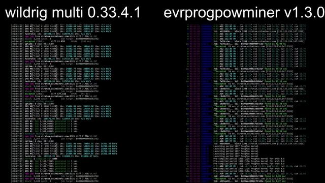 QUICK LOOK: WildRig Multi 0.33.4.1 vs Evrprogpowminer 1.3.0 - mining #Evrmore смотреть онлайн