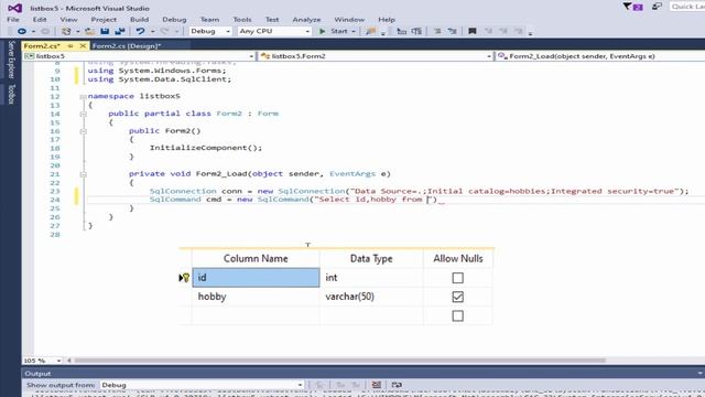 c# tutorial for beginners: How to display data in listbox from sql Server in C# смотреть онлайн