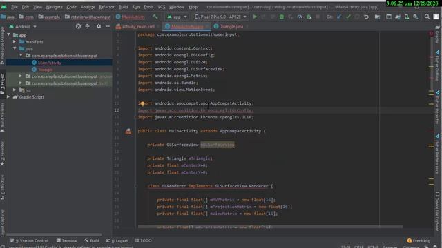 【ANDROID STUDIO】 opengl rotation with user interaction or input смотреть онлайн