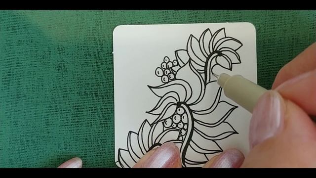 How to draw Tangle Pattern 'PEACOCK ' смотреть онлайн