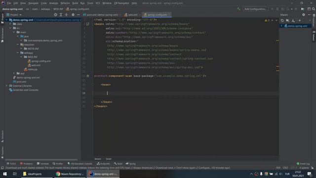 How to Create Spring Web Application in IntelliJ IDEA (XML Config) смотреть онлайн