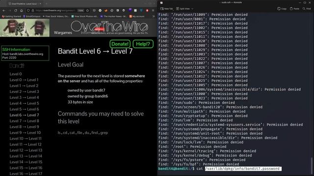 Bandit Level 6 to 10 | Over The Wire | Recon Cyber Security смотреть онлайн
