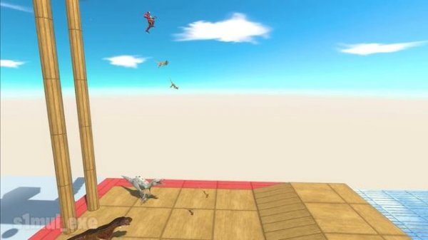 Jump and Escape from Dinosaur Bites - Animal Revolt Battle Simulator