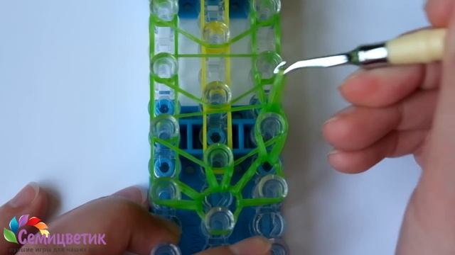 Скейт из резинок Rainbow Loom, как сплести брелок для ключей смотреть онлайн