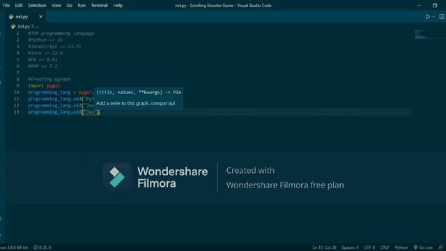 How to make a graph of Top Programming language. pygal tutorial. Python for beginners смотреть онлайн