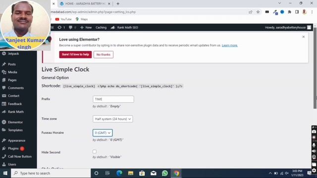 How To Add Live Clock/Time In Wordpress Website।। Wordpress वेबसाइट में Live Clock कैसे Add Kare।। смотреть онлайн