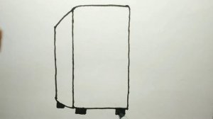 How to draw freeze/refrigerator easy|bolalar uchun muzlatgich chizish |рисунок холодильник для дете