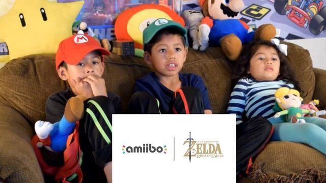 Kids React to Wolf Link Amiibo trailer in Legend Of Zelda Breath Of The Wild shown at E3. смотреть онлайн
