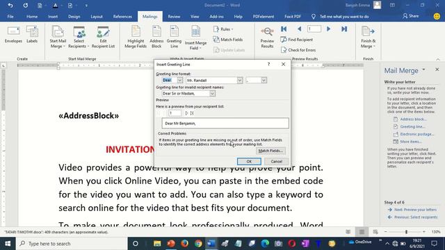 Mailing Tab Emmanuel Benjamin Shomoh смотреть онлайн