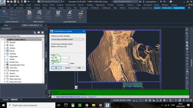 Malha de Coordenadas usando ‘interface’ do AutoCAD Civil 3D 2020 смотреть онлайн