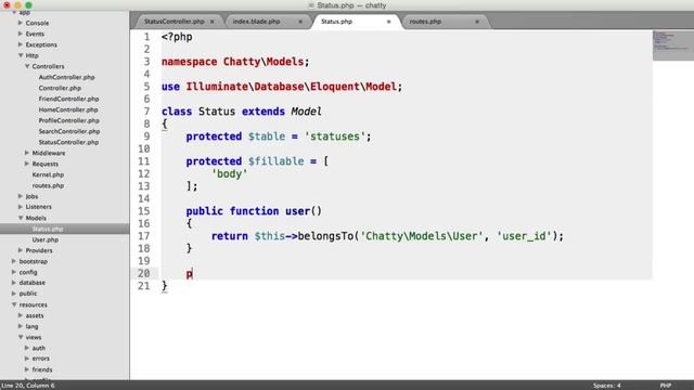 Social Network with PHP: Replying to statuses (27/37) смотреть онлайн