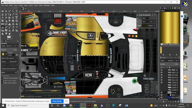 how to add chrome/metallic when painting NR2003 Schemes in Gimp смотреть онлайн