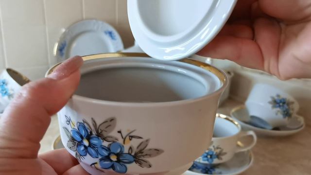 ?Фарфор Дулево сервиз "Незабудки" ??? смотреть онлайн