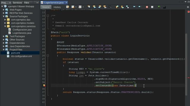 JWT: Implementacion en Java - Español смотреть онлайн
