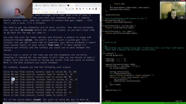 Advent Of Code Day16 - solution in c++ for part I смотреть онлайн