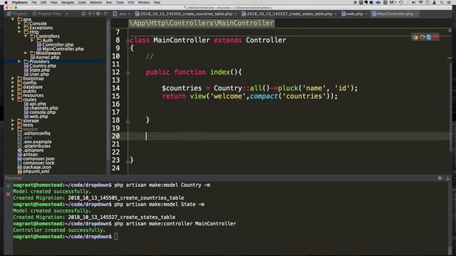 Laravel - Country and State Dropdown with AJAX - Part 2 смотреть онлайн