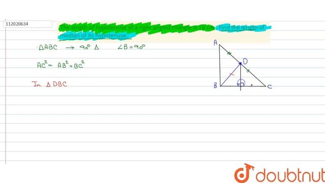The length of hypotenuse of a right angled triangle is 18 cm . Find the length of median смотреть онлайн