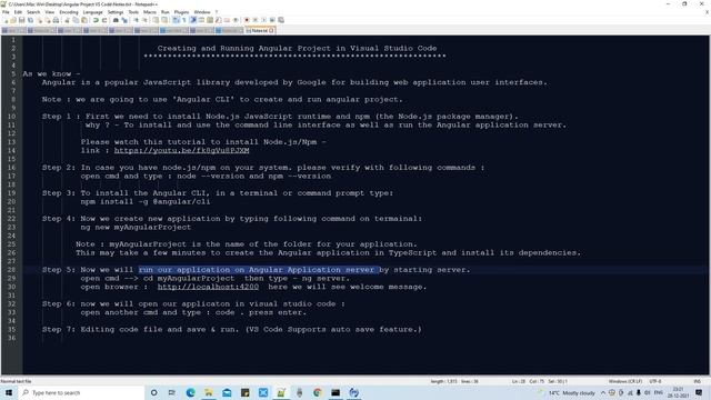 Creating and Running Angular Project in Visual Studio Code | VS Code Tutorial for Beginners смотреть онлайн