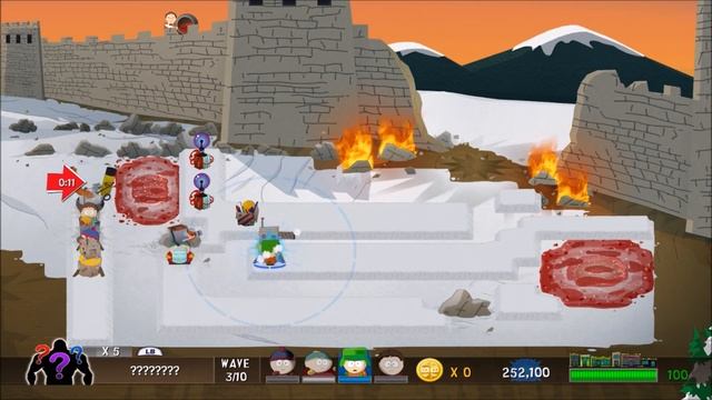 South Park Lets Go Tower Defense Level 8 Great Wall Of South Park смотреть онлайн