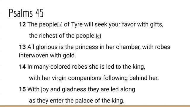 Passage from the bridal chamber - Psalms 45:11-17 смотреть онлайн