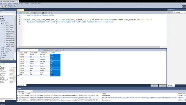 How to Replace Multiple String Value in a Column in MySQL - Intact Abode смотреть онлайн