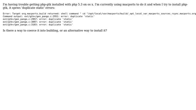 DevOps & SysAdmins: Installing PHP-GTK with PHP 5.3 on OS X (2 Solutions!!) смотреть онлайн