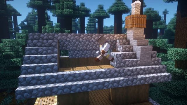 Майнкрафт (Minecraft) - Как построить стартовый домик из ели смотреть онлайн