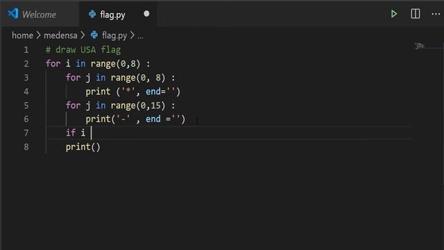 Draw USA flag using python смотреть онлайн