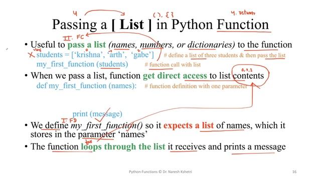 Python | Function | Passing a List смотреть онлайн