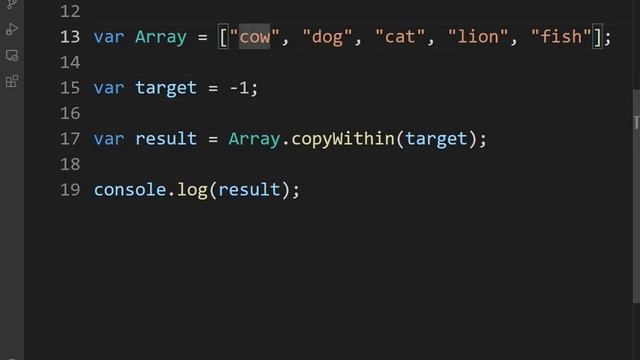Javascript : : : Array.prototype.copyWithin( ) смотреть онлайн
