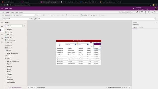 Power Apps Export to Excel Component смотреть онлайн