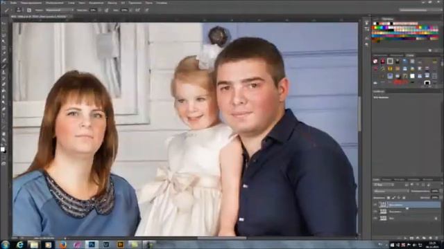 Ретушь студийной фотографии - рисуем снег смотреть онлайн