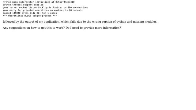 DevOps & SysAdmins: uwsgi vassal does not use virtualenv смотреть онлайн