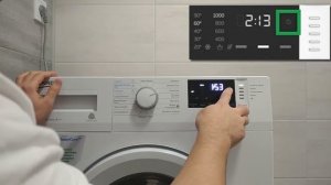 Как включить функцию отложенный старт/запуск в нужное время/на ночь в стиральной машине Beko?