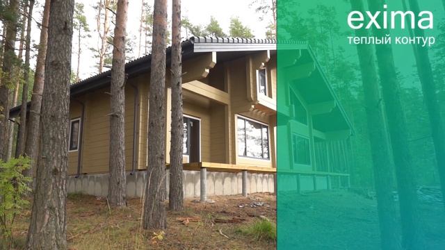 Тёплый контур из клееного бруса. Второй свет - обзор дома в Московской области смотреть онлайн