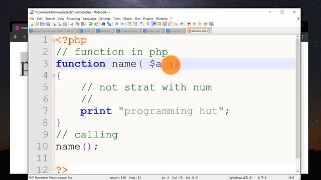 Function in php | explaine in hindi | with examples | learnphp | passing arguments смотреть онлайн