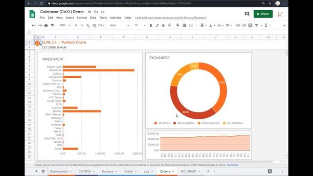 Cryptocurrency spreadsheet Pro - Binance BitMEX Coinbase Kraken Bithump more ctrxl cointrexer api смотреть онлайн
