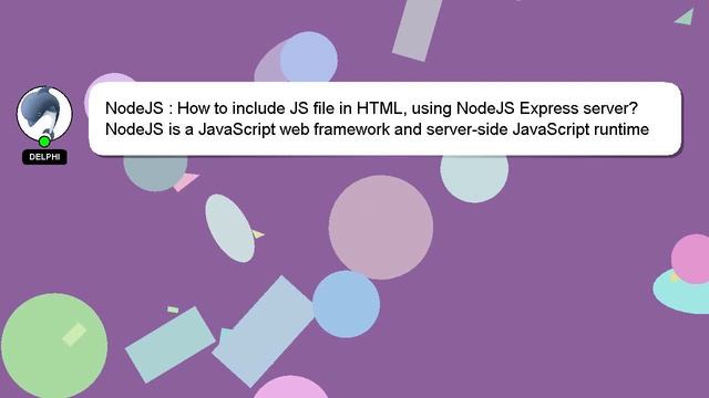 NodeJS : How to include JS file in HTML, using NodeJS Express server? смотреть онлайн
