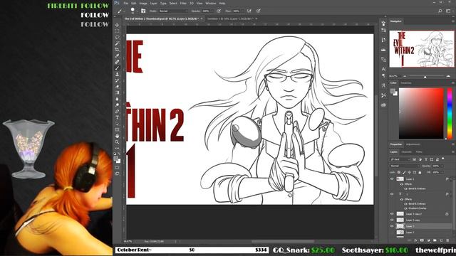The Evil Within 2 Thumbnail ~Photoshop CC~ (Speedpaint) смотреть онлайн